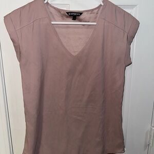 Express Women's Blush V-Neck Blouse